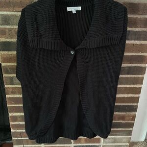 Womens Plus Size Ellen Tracy Company, XXL, Black Cardigan Sweater